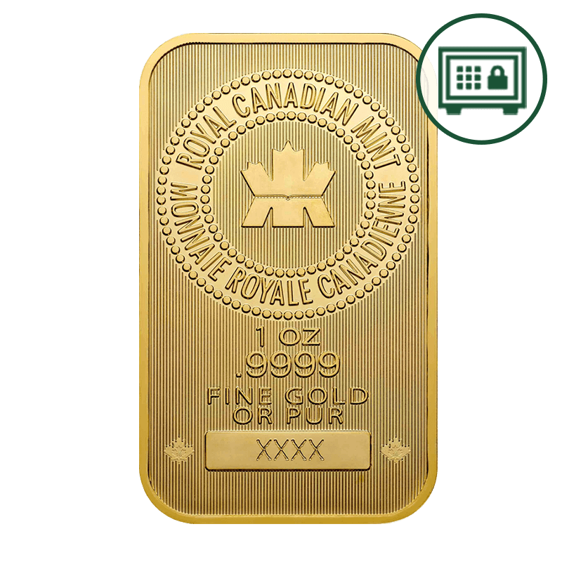 Image pour Lingot d’or de 1 oz de la Monnaie royale canadienne - Stockage sécurisé à partir de Métaux précieux TD